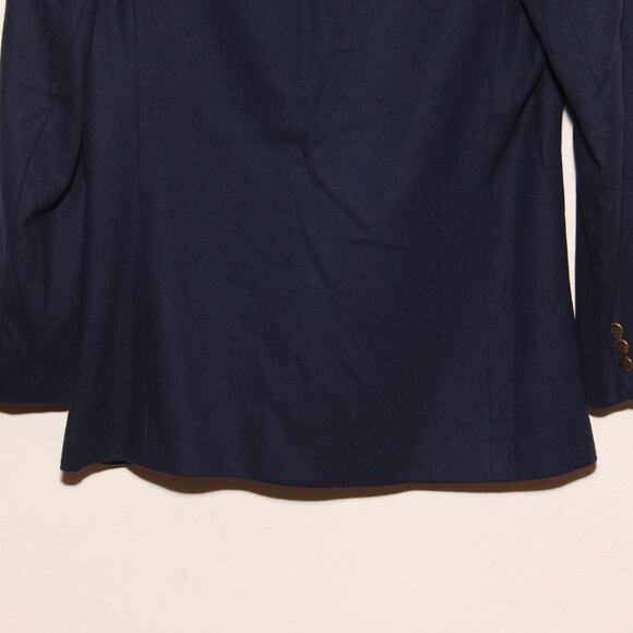 Vintage The Villager Navy Wool Blazer Size 10 Double Breasted - Picture 7 of 10
